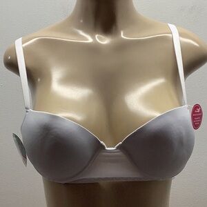 Massam Size Medium White Floral Print Padded Underwire Bra. Made in Brazil. New.